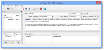 My Dream Diary Portable screenshot