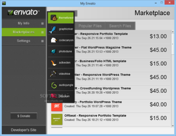 My Envato screenshot 2