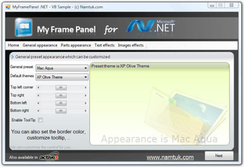 My Frame Panel .NET screenshot 2