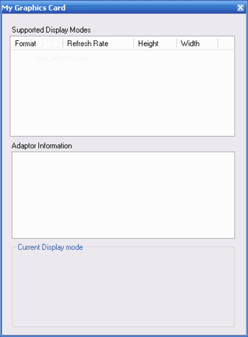 My Graphics Card screenshot