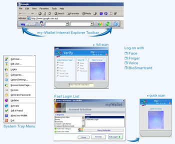 My-iWallet Biometric Web Logon screenshot