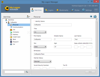 My Logon Manager screenshot
