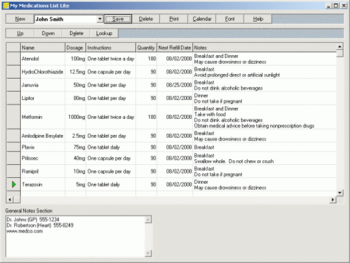 My Medications List Lite screenshot