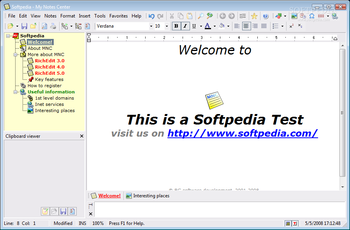 My Notes Center screenshot
