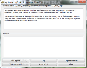 My Simple LogBook screenshot