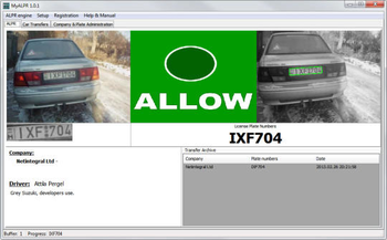 MyALPR screenshot