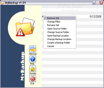 MyBackup screenshot 2