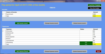 MyBudgets screenshot 2