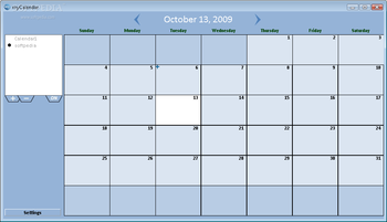 myCalendar screenshot