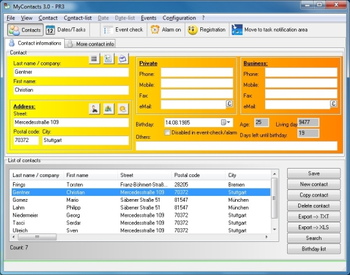 MyContacts screenshot