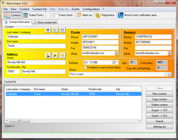 MyContacts Portable screenshot