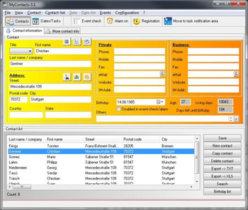 MyContacts Portable screenshot