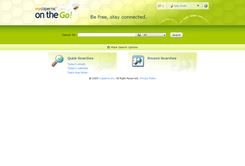 myCopernic on the Go! screenshot