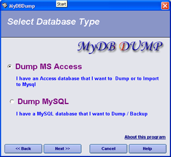MyDbDump pro screenshot