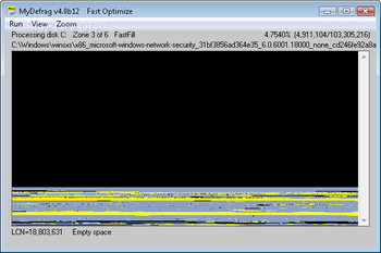 MyDefrag (formerly JkDefrag) screenshot