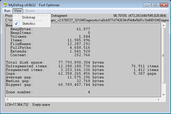 MyDefrag (formerly JkDefrag) screenshot 2