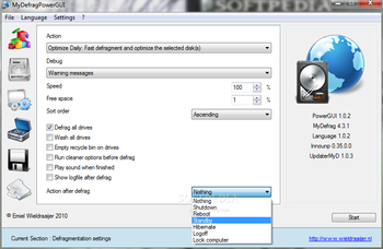 MyDefragPowerGUI screenshot 4