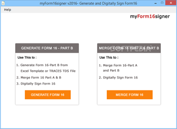 MyForm16signer screenshot