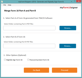 MyForm16signer screenshot