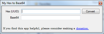 MyHexToBase64 screenshot