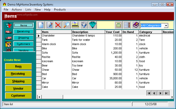 MyHome Inventory System screenshot