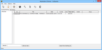 Myibidder Auction bid sniper for eBay screenshot