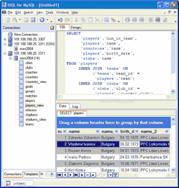 MyISQL (ISQL for MySQL) screenshot 2