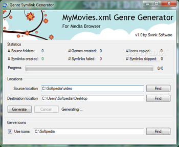 MyMovies.xml Genre Generator for Media Browser screenshot