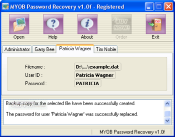 MYOB Password Recovery screenshot 3