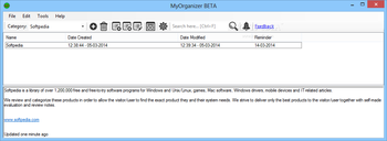 MyOrganizer screenshot