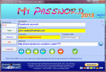 MyPassword DB Crypto screenshot 2