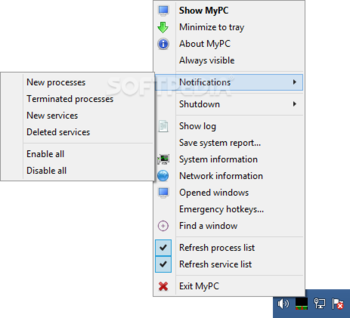 MyPC Remote Process Monitor screenshot
