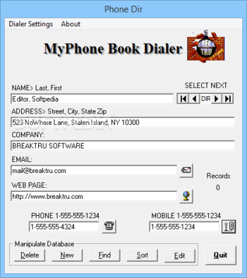 MyPhone Book Dialer screenshot