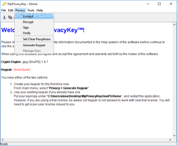 MyPrivacyKey screenshot