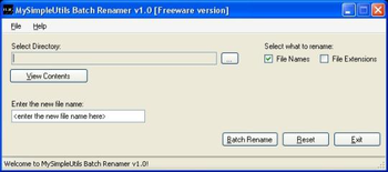 MySimpleUtils Batch Renamer screenshot