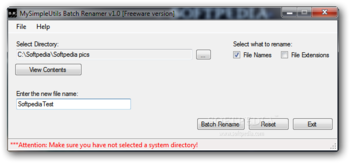 MySimpleUtils Batch Renamer screenshot