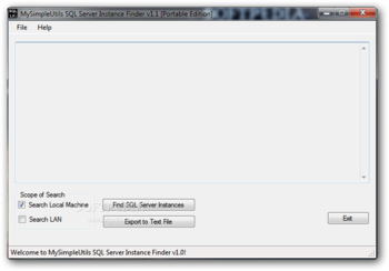 MySimpleUtils SQL Server Instance Finder Portable screenshot