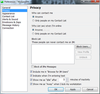 MySpaceIM screenshot 5