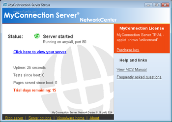 MySpeed Server screenshot