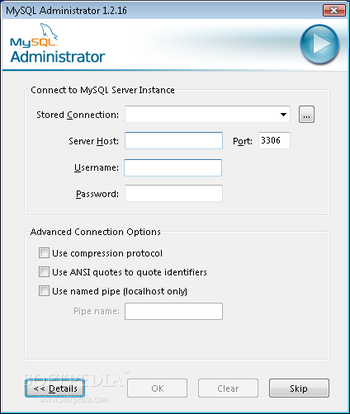 MySQL Administrator screenshot 2