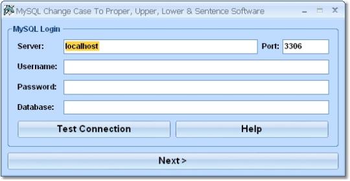 MySQL Change Case To Proper, Upper, Lower & Sentence Software screenshot