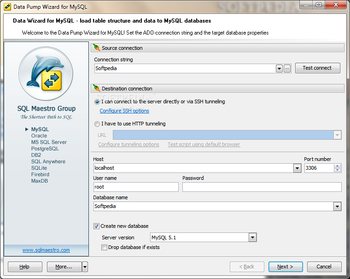 MySQL Data Wizard screenshot 2