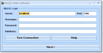 MySQL Editor Software screenshot