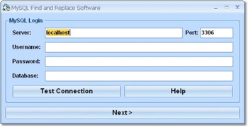 MySQL Find and Replace Software screenshot