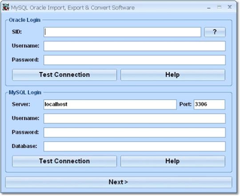 MySQL Oracle Import, Export & Convert Software screenshot