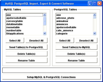 MySQL PostgreSQL Import, Export & Convert Software screenshot 2