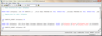 MySQL Query Analyzer screenshot