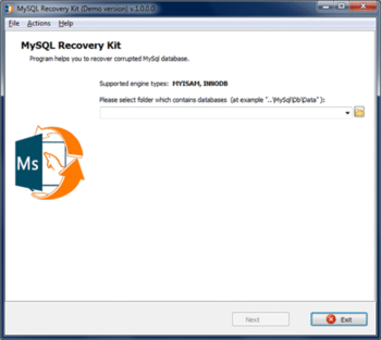 MySQL Recovery Kit screenshot