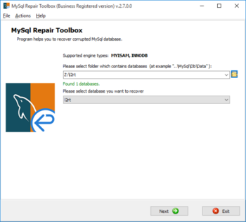MySQL Repair Toolbox screenshot