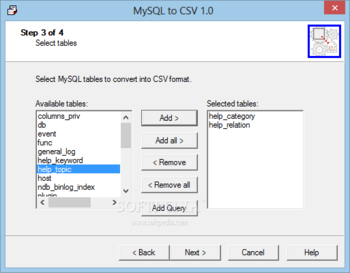 MySQL to CSV screenshot 3
